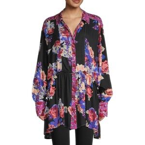 Free People Brunch a Bunch Floral Tunic/Dress M